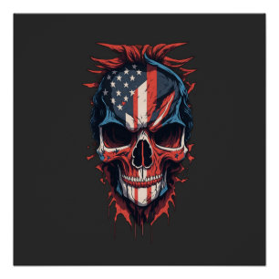 Halloween Shirt Skull Sublimation Design Poster