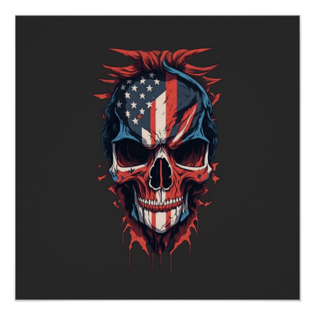 Halloween Shirt | Skull Sublimation Design Poster (Front)