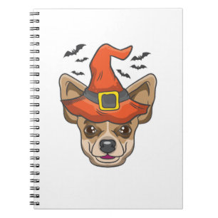 Halloween Shirt Witch Chihuahua Costume Gift Notebook