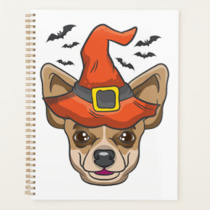 Halloween Shirt Witch Chihuahua Costume Gift Planner