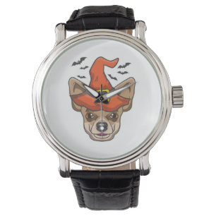 Halloween Shirt Witch Chihuahua Costume Gift Watch