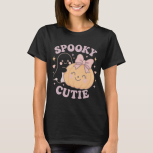 Halloween Shirt with Pink Bow Pumpkin & Ghost Co