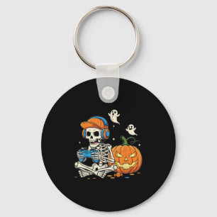 Halloween Shirts Cool Teen Boy Skeleton Gaming Men Key Ring