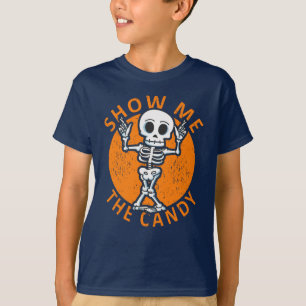 Halloween Show Me The Candy Skeleton T-Shirt