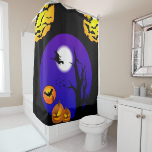 Halloween Shower Curtain Bats