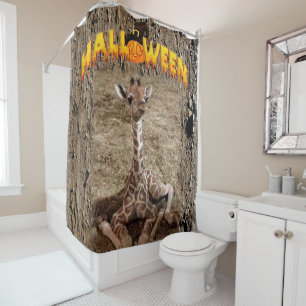 Halloween Shower Curtain Giraffe