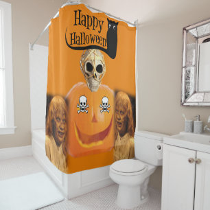 Halloween Shower Curtain Happy Halloween