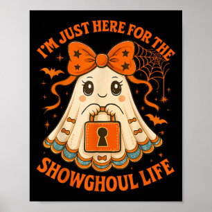 Halloween Showghoul Life Ghost Orange Bow Women Gi Poster