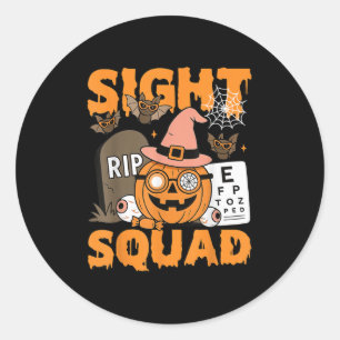 Halloween Sight Squad Optometry Optician Optometri Classic Round Sticker