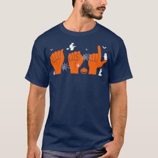 Halloween Sign Language Hand Gestures Scary Signs T-Shirt