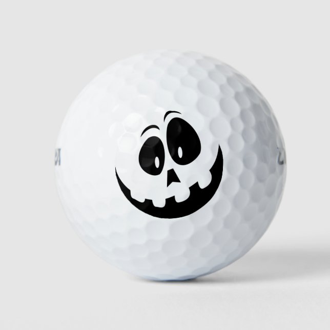 Halloween Silhouette Carved Pumpkin   Golf Balls (Front)