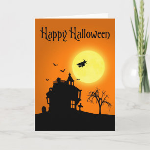 Halloween Silhouette Landscape - Greeting Card