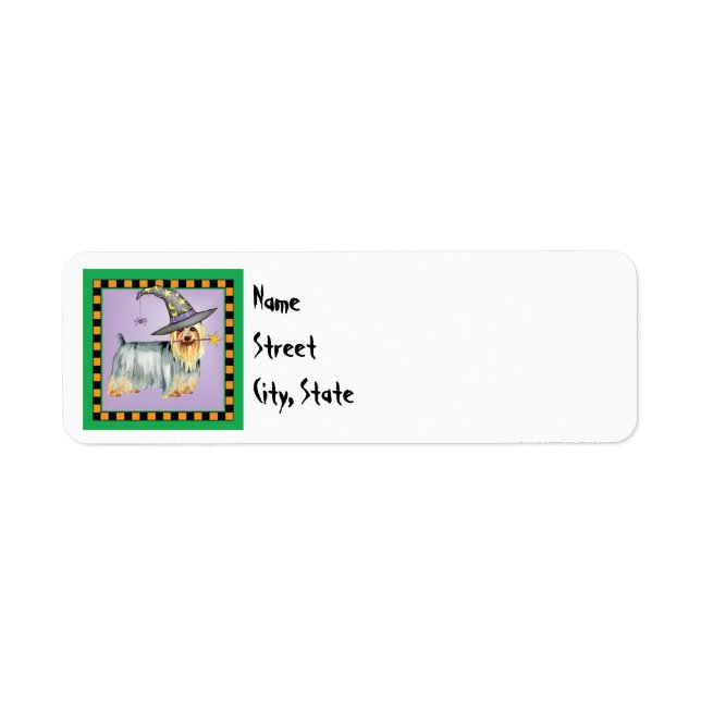 Halloween Silky Terrier Return Address Label (Front)