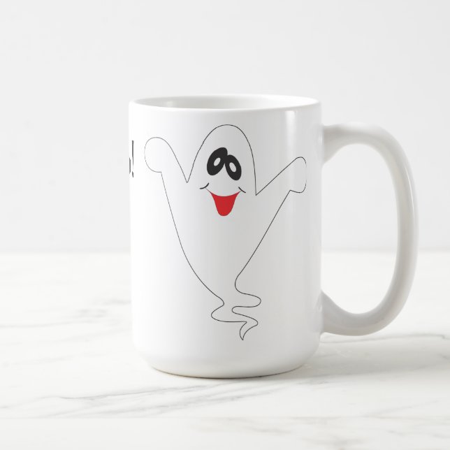 Halloween Silly Ghost Coffee Mug (Right)