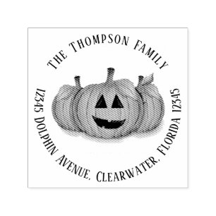 Halloween Simple Whimsical Pumpkin Cute Self-inking Stamp
