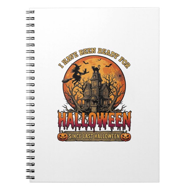 Halloween Since Last Haunted House Flying Witch_1 Notebook (Front)