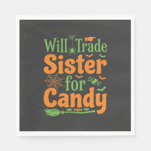 Halloween Sister Candy Trade Design_1 Napkin