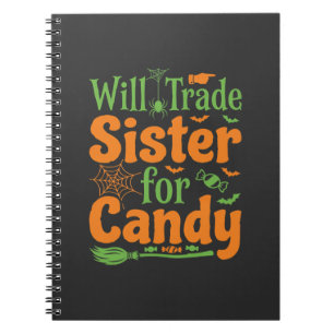 Halloween Sister Candy Trade Design_1 Notebook