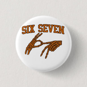 Halloween Six Seven Meme Sign Language 67 Mason  3 Cm Round Badge