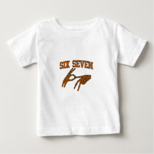 Halloween Six Seven Meme Sign Language 67 Mason  Baby T-Shirt