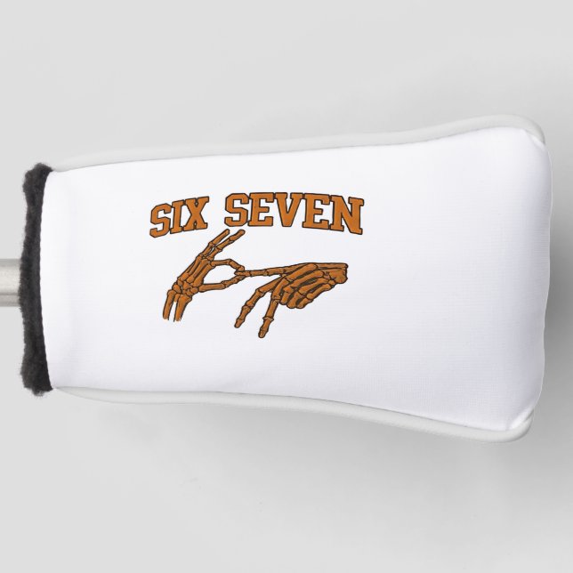Halloween Six Seven Meme Sign Language 67 Mason  Golf Head Cover (Front)