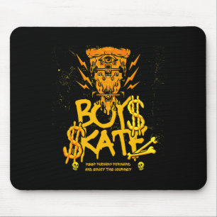 Halloween Skateboard Boys Halloween Skateboarding Mouse Pad