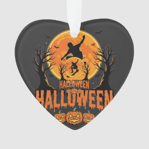Halloween Skateboard Moon Design Halloween Ornament