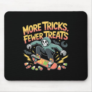 Halloween Skateboard Tricks Skeleton Candy Youth Mouse Pad
