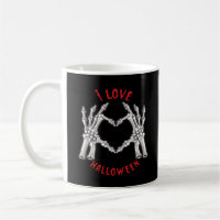 Halloween Skeletal Hands Heart Funny Saying 