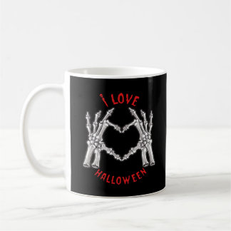 Halloween Skeletal Hands Heart Funny Saying Coffee Mug