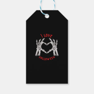 Halloween Skeletal Hands Heart Funny Saying  Gift Tags