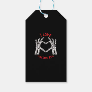 Halloween Skeletal Hands Heart Funny Saying Gift Tags