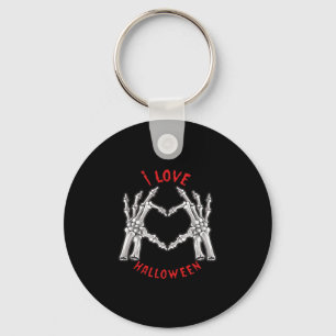Halloween Skeletal Hands Heart Funny Saying  Key Ring