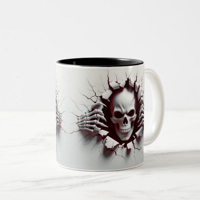 Halloween Skeleton 3D Mug (Front Right)
