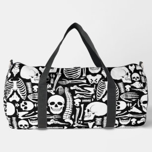 halloween skeleton anatomical bones pattern duffle bag