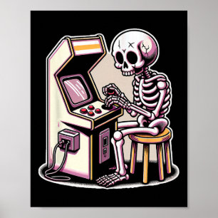 Halloween Skeleton Arcade Cabinet Poster