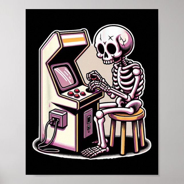 Halloween Skeleton Arcade Cabinet  Poster (Front)