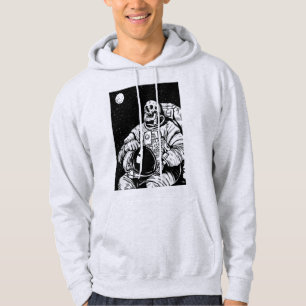 halloween skeleton astronaut hoodie
