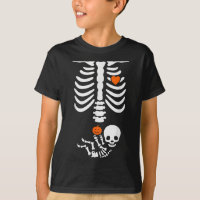Halloween Skeleton Baby Rib Cage Pregnant Pumpkin