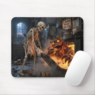 Halloween Skeleton Baking Cookies Mouse Pad