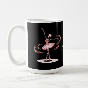 Halloween Skeleton Ballerina Ballet Dance Costume Coffee Mug