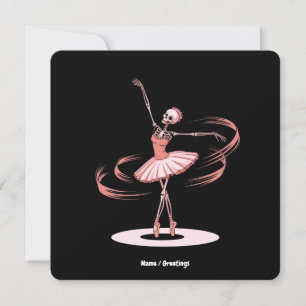 Halloween Skeleton Ballerina Ballet Dance Costume  Invitation