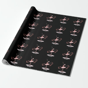 Halloween Skeleton Ballerina Ballet Dance Costume  Wrapping Paper