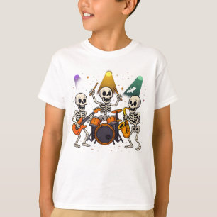 Halloween Skeleton Band Clothes cute male female T-Shirt
