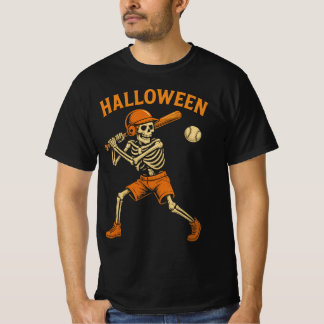 Halloween Skeleton Baseball Tee