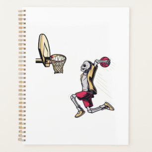 Halloween Skeleton Basketball Player Costume Skull Planner