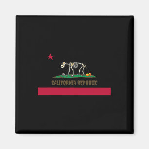 Halloween Skeleton Bear California Ca State Flag F Magnet
