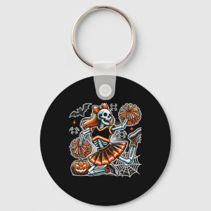 Halloween Skeleton Cheerleading Cheerleader _5  Key Ring
