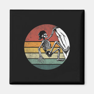 Halloween Skeleton Climber Vintage Skeleton Rock C Magnet