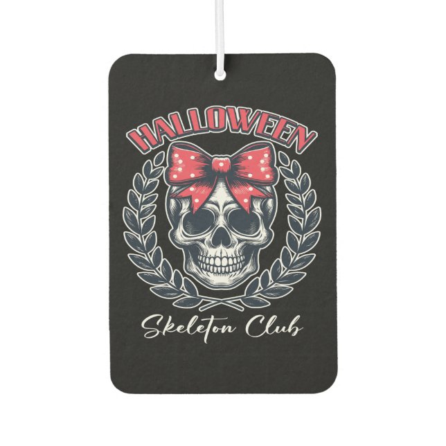 Halloween Skeleton Club Car Air Freshener (Front)